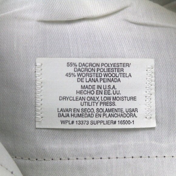 Stafford Mens 2-pc Suit‎ Blazer Jacket 40L Pants Size 30Wx31L Grey Solid E081155 - Picture 9 of 15